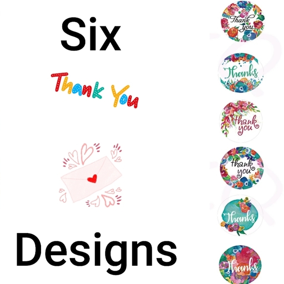 Other - 5 for $15🆕️100 THANK YOU colorful stickers